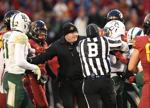 Iowa State & Baylor Players Exchange Punches Over Ref During Brawl..........
