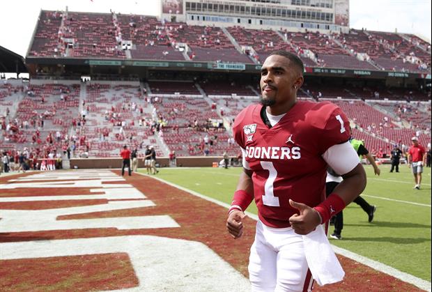 Oklahoma QB Jalen Hurts Wastes No Time Hitting The Weight Room After Dominating Texas Tech