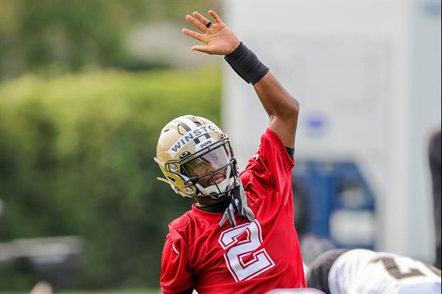 Saints QB Jameis Winston Didn't Have His Best Moment During This Drill...