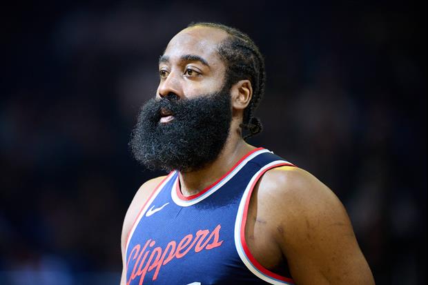 James Harden Unveils New Basketball Court In China That Is a Big Photo Of Himself