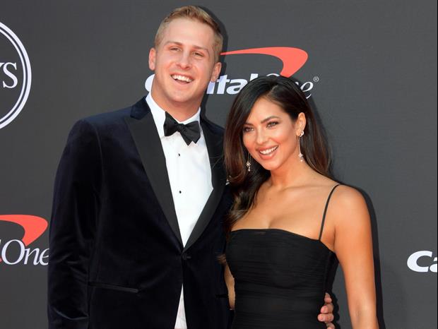 Jared Goff and SI Swimsuit Model Christen Harper Making Out At A Beach Dinner Last Weekend