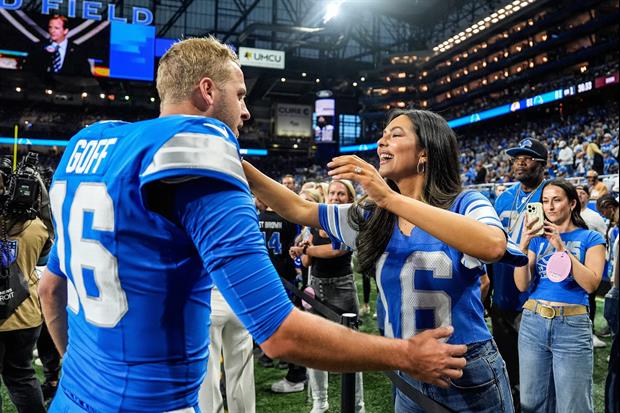 Jared Goff's Wife Christen Harper Was On the Sideline For Sunday Night Football