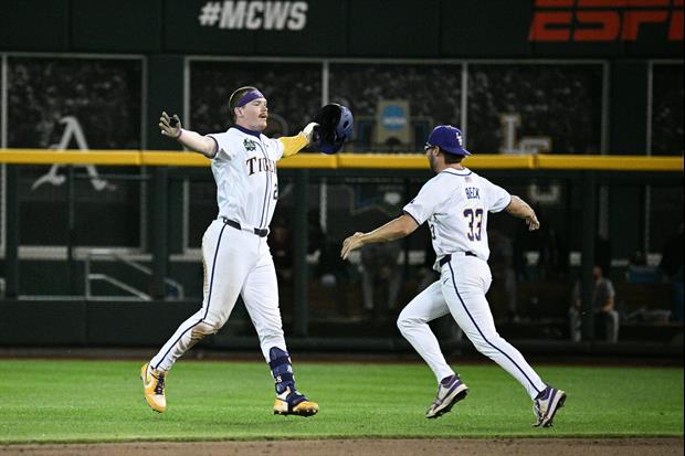 Social Media Reacts To LSU's Wild Comeback Win vs. Arkansas In The College World Series