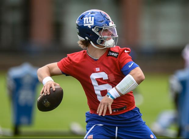 Watch Giants Rookie QB Jaxson Dart Drop A Dot To A Receiver Riding A Jetski