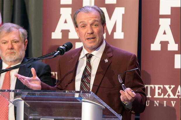Texas A&M coach Jimbo Fisher where the two had a conversation about the Aggies being 