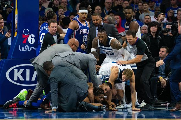 Karl Anthony Towns' Mom Tried To Go After Joel Embiid As He Left The Game After Ejection