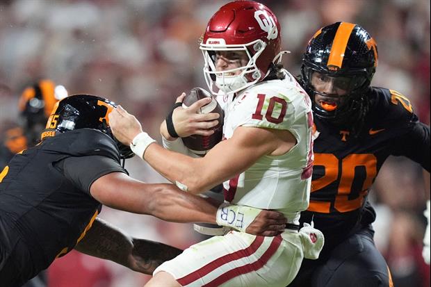 Mateer Runs For Decisive TD, Leads No. 18 Oklahoma Over No. 14 Tennessee 33-27