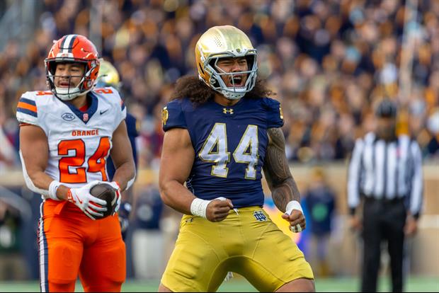 Breaking: LSU Lands Commitment From Notre Dame Transfer EDGE Junior Tuihalamaka