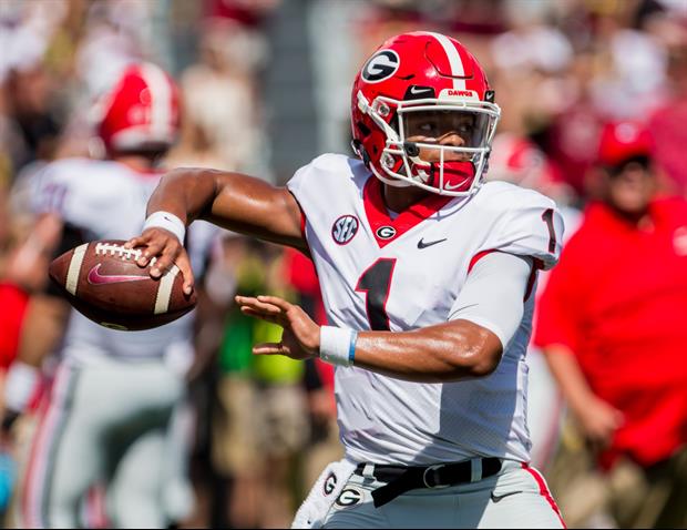 Video Shows Georgia QB Justin Fields Walking Off Field Expressing His Frustrations