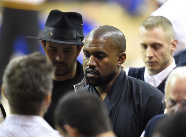 Kanye West Has Mock Game 4 Press Conference At Mic