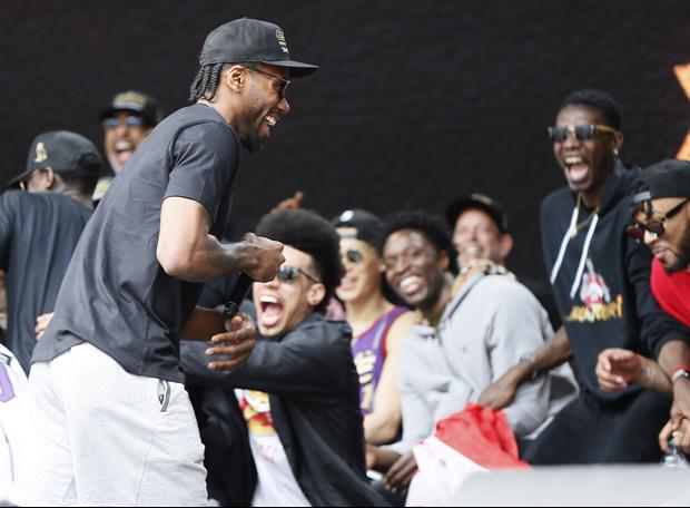 Kwahi Leonard Made Fun Of His Own Laugh At Their NBA Title Celebration