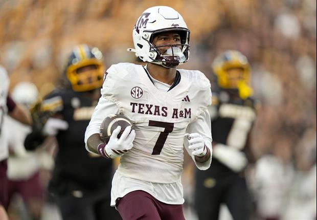 Texas A&M’s WR KC Concepcion Wore ‘horns down’ Cleats vs. Texas And They Still Lost