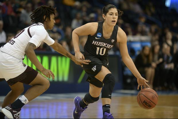 WNBA's #1 Draft Pick Kelsey Plum Has The Arm Of A T-Shirt Cannon