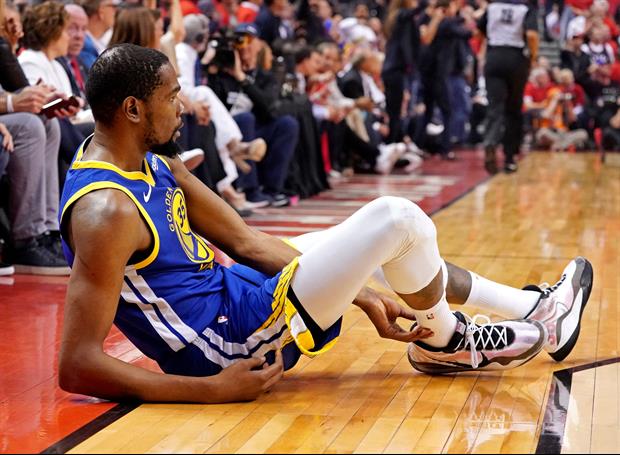 You Can See Something Pop In Kevin Durant's Leg On Play He Got Hurt