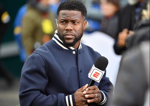Kevin Hart Stopped Mid-Promo To Boo The Saints As They Ran On The Field Yesterday