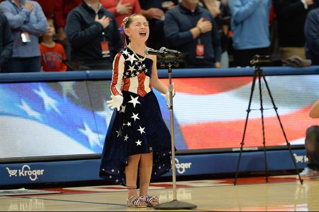 8-Year-Old Girl Singing National Anthem Prior To Duke vs. Virginia Game Goes Viral