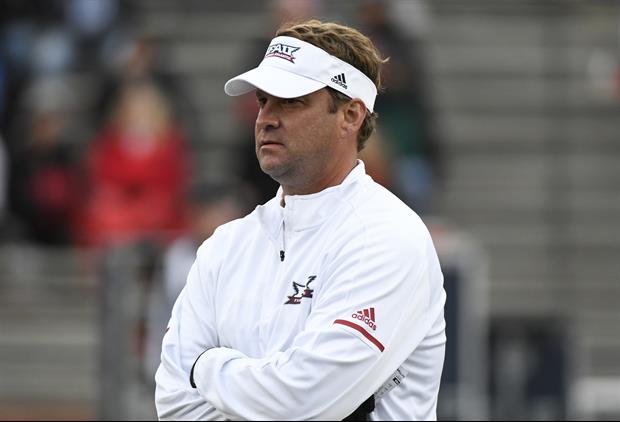 FAU head coach Lane Kiffin out here embarrassing his team's equipment manager on his birthday...