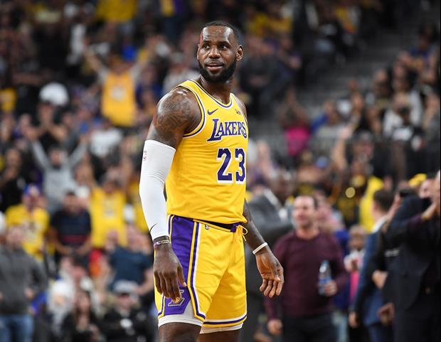 Lakers star LeBron James showed up to Friday's game against the Clippers with a glass of red wine...