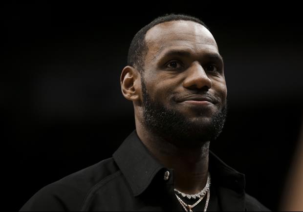 LeBron James Steals The Show At His Son’s AAU Game Dunking In The Team's Layup Line