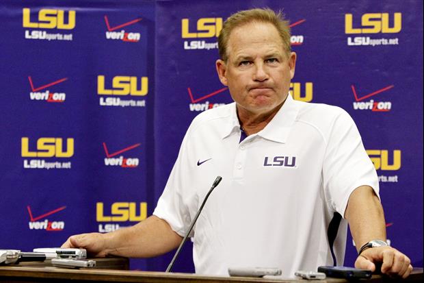 Les Miles addressed the media after practice on Wednesday.