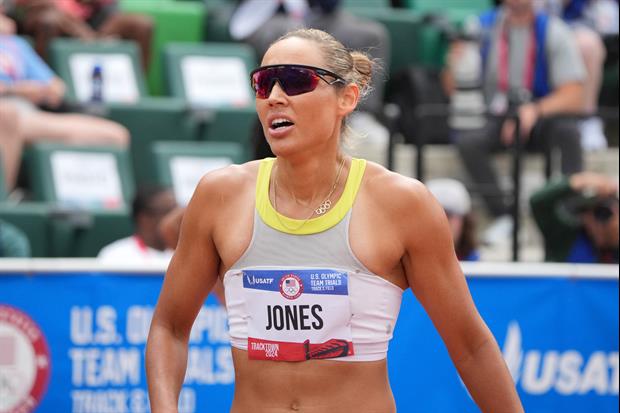 Lolo Jones Training For The Olympics Out In Her Street