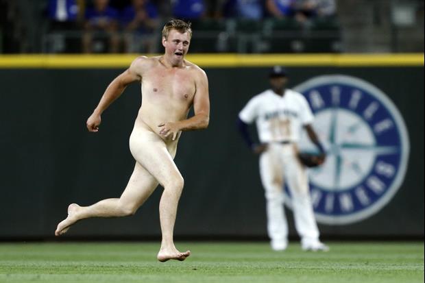 I don't think Seattle has had many streakers before, because the Mariners fans loved it during their