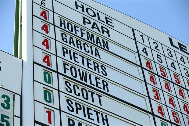 Girl Wrote The Masters Leader Board On Her Back