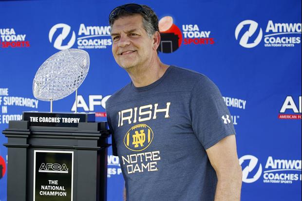 Watch: Ed Orgeron Congratulates Mike Golic On A Fantastic Career On His Last Day