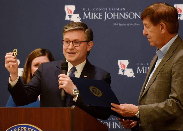 Watch: House Speaker Mike Johnson Weighs In On SEC-LSU Feud