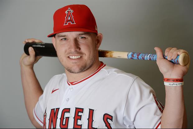 Anaheim Angels star slugger Mike Trout has a certain power when swinging at balls...