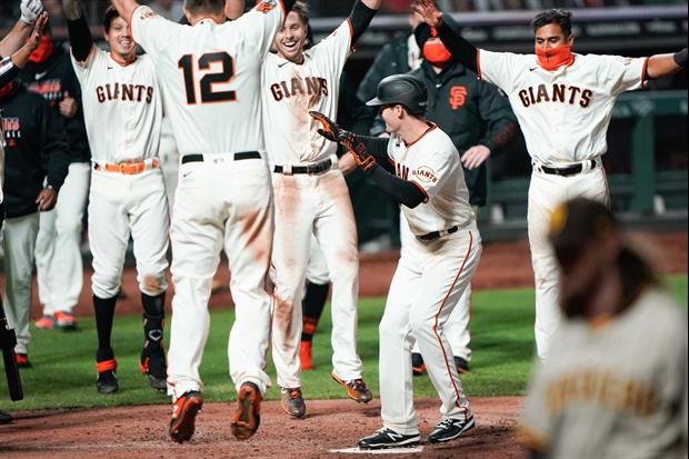 The Giants Had An Awkward Socially Distant Celebration After Their Walk-Off Homer