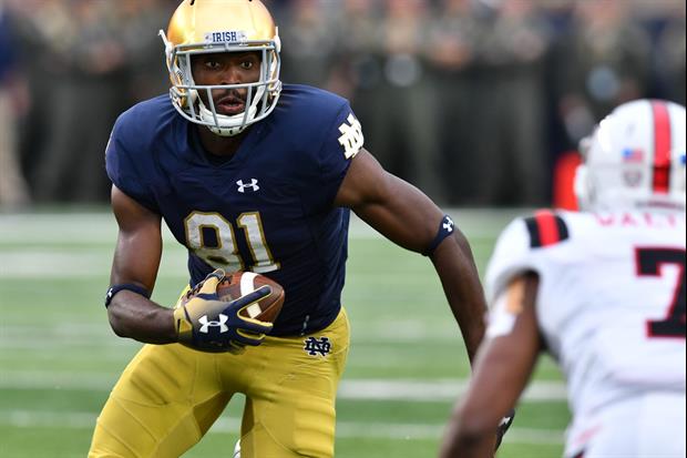 Notre Dame's Locker Room Went Nuts Watching Their Miles Boykin At NFL Combine