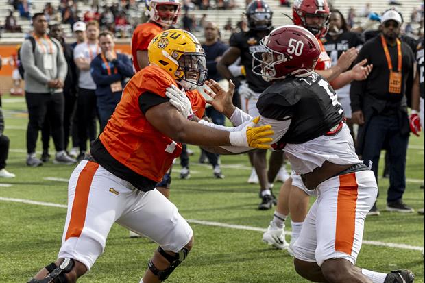 Watch: LSU OL Miles Frazier Looked Sharp At Senior Bowl Practice On Wednesday