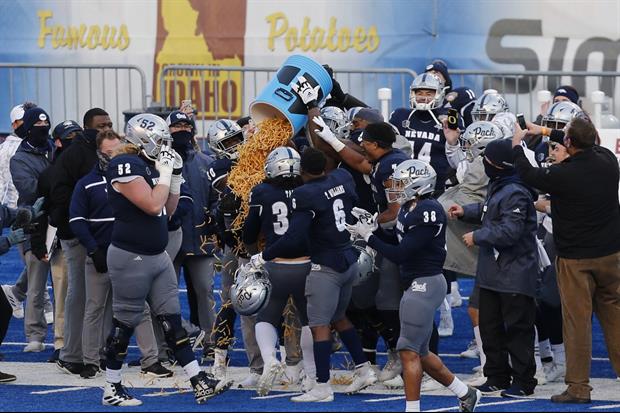 Nevada Dumped French Fries On Their Coach After Winning Idaho Potato Bowl