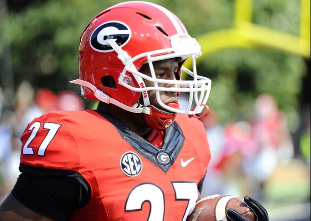 Georgia RB Nick Chubb Didn't Fare Well On 'Guardians of the Galaxy' Ride At Disney