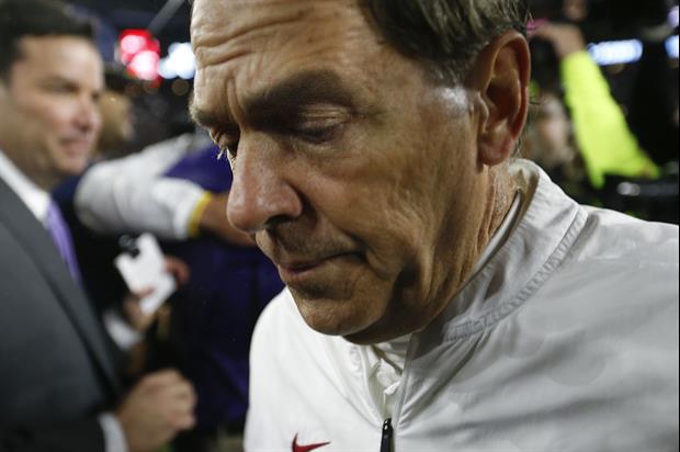 Let's Take Another Look At That Awkward Nick Saban Halftime Interview