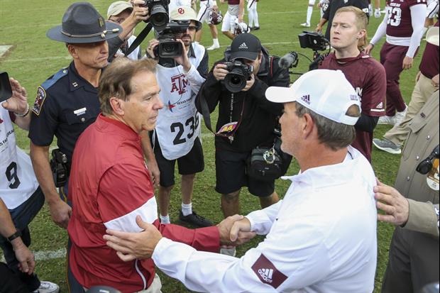 This Video Of Nick Saban Running Off The Field Has Gone Viral