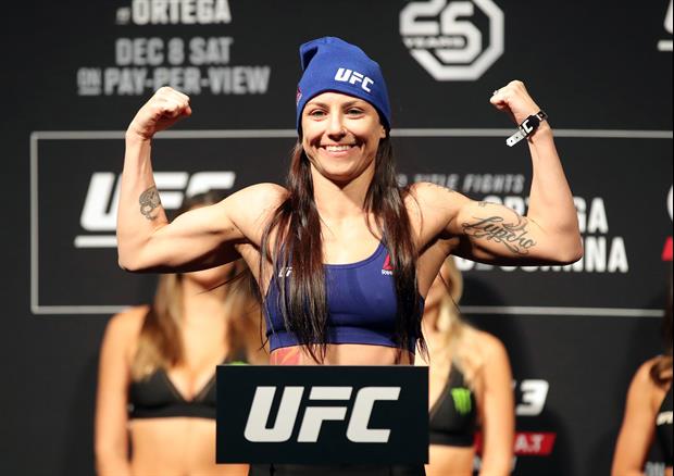 UFC star Nina Ansaroff isn't letting being 19 weeks pregnant stop her from training...