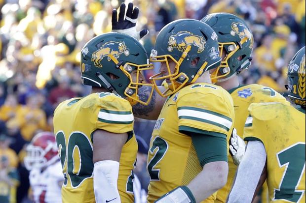 North Dakota State Bought These Cloth Facemasks That Tie To Player's Helmets