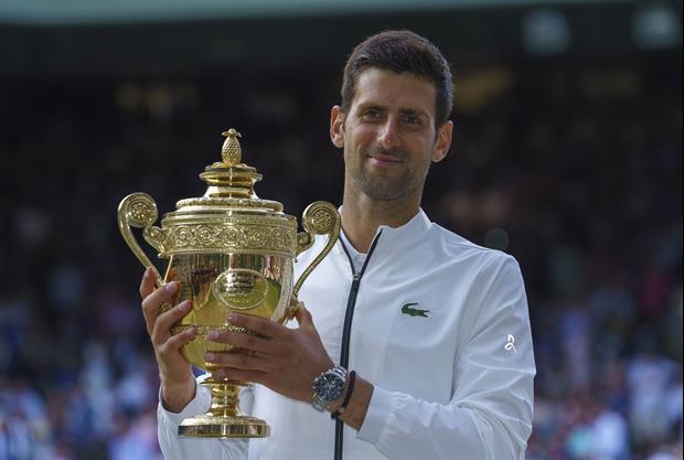 Novak Djokovic Pulled A Les Miles After Winning Wimbledon On Sunday And ate grass...