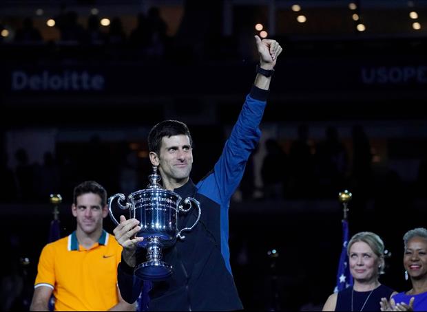 Here's Novak Djokovic & Gerard Butler Screaming 'This Is Sparta' After U.S. Open Win