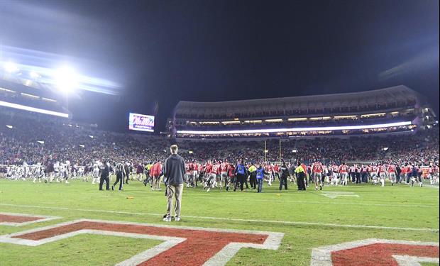 Another Look At Ole Miss & Mississippi State's Sideline-Clearing Brawl, Video...