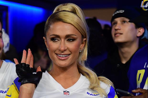 This Video Of Paris Hilton At Last Night's Rams Game Wasn't Awkward At All