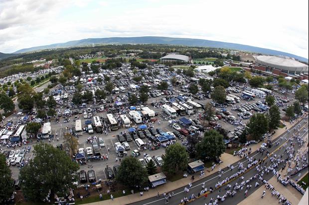 Watch Pennsylvania State Police Helicopters Fly Low To Destroy Penn State Tailgates