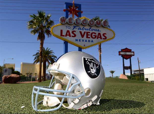 Check Out What The Raiders’ Las Vegas Stadium Looks Like Lit Up At Night