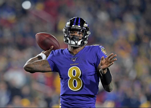 Video of Ravens QB Lamar Jackson Easily Hits Crossbar With Throw From 50 Yards Out