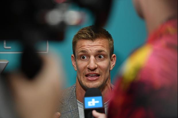 Rob Gronkowski Loses His WWE Title While Filming TikTok Video In His Backyard
