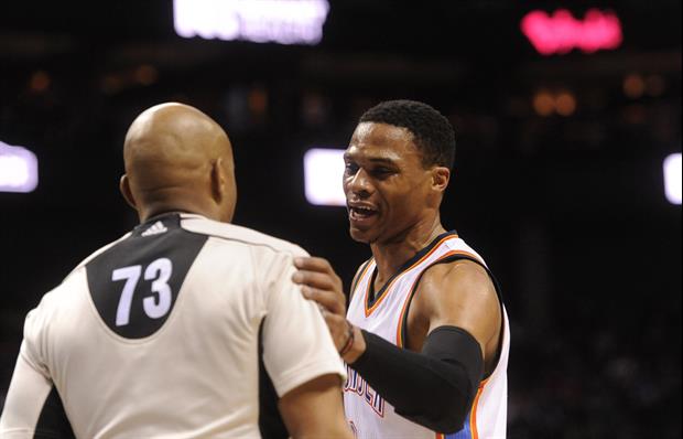 Russell Westbrook Accidentally Drills Ref In Head With Ball, Gets Technical