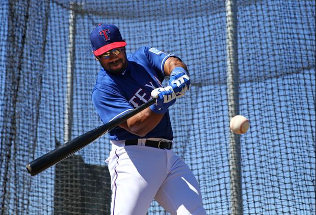 Russell Wilson Suits Up With Rangers, Hits Homers In BP