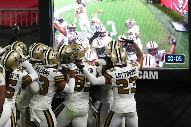 This Was The Dance Party In The Saints Locker Room After Beating The Bucs...